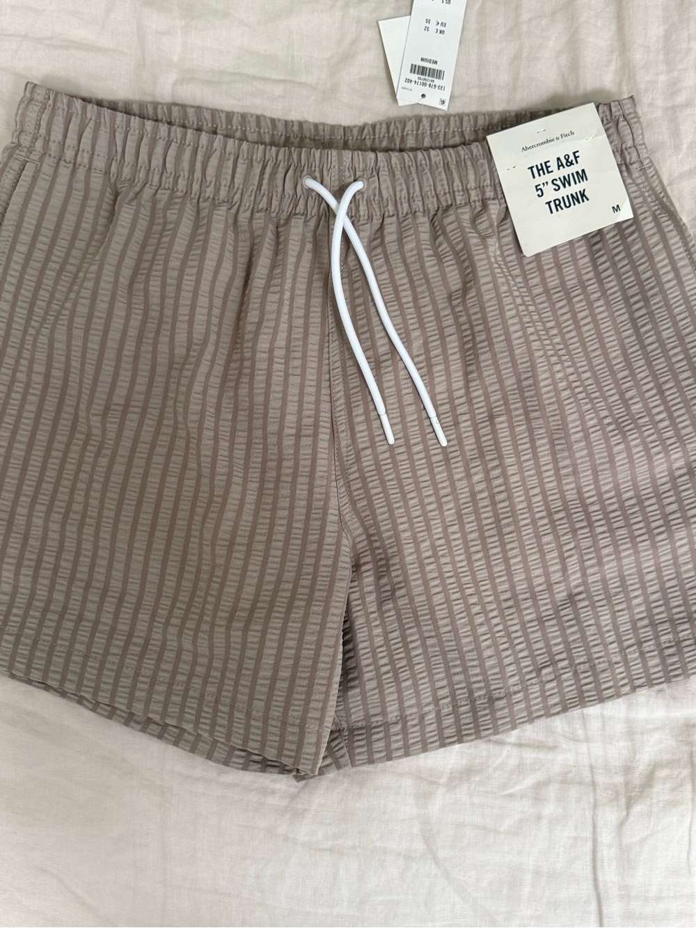 Abercrombie & Fitch Men's 5" Swim Trunk - Taupe - Picture 3 of 6